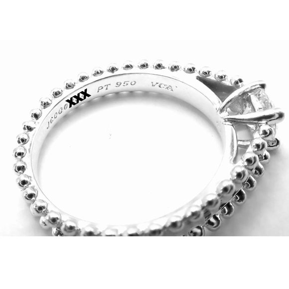 Authentic! Van Cleef & Arpels Estelle Platinum .31ct Diamond Solitaire Ring GIA - Picture 8 of 11